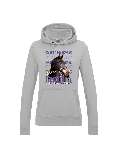 Soulhorse; personalisierter Pferde Hoodie für Frauen