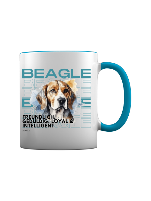 Rasseportrait Beagle, Keramiktasse