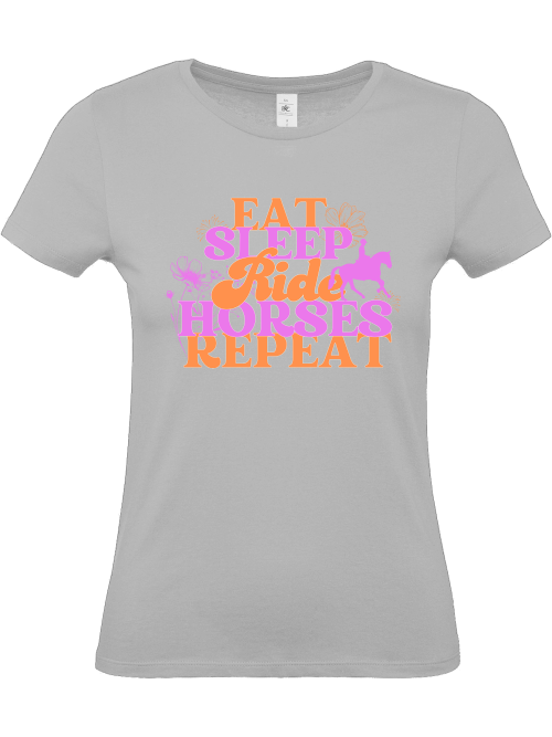 Pferdeshirt Frauen "eat sleep ride horses repeat"