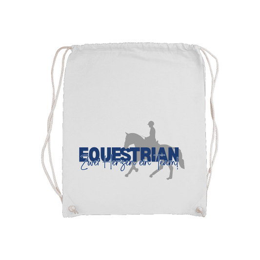 Turnbeutel Equestrian Zwei Herzen, ein Team