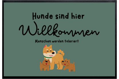 Fußmatte Hunde sind Willkommen