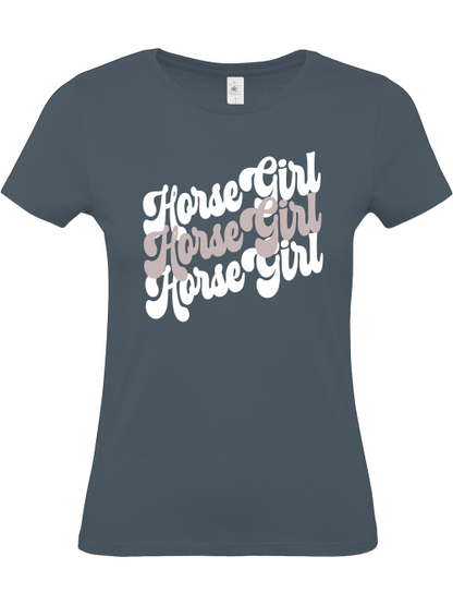 Damenshirt "Horse Girl" Retro Pferdeshirt