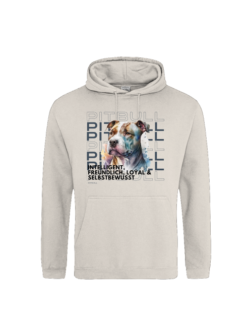 Pitbull Rasseportrait, Unisex Hoodie