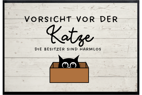 Fußmatte Vorsicht vor der Katze