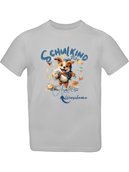 Schulkind 2024 T-Shirt Hundemotiv, personalisiert