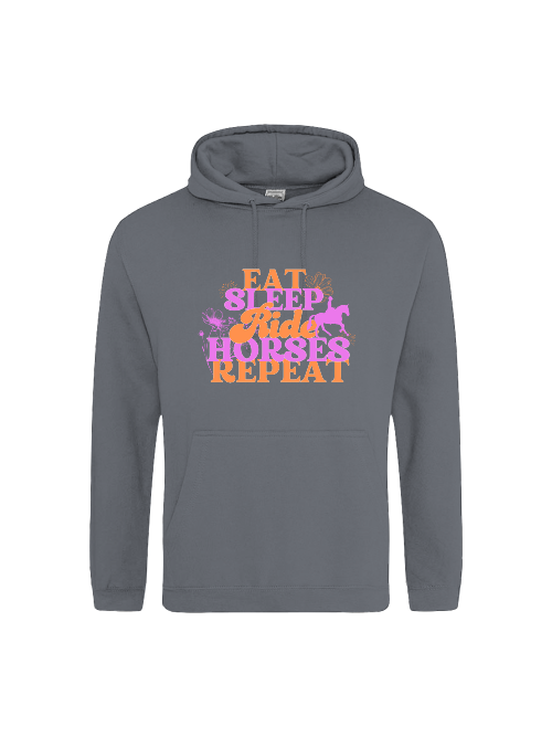 Hoodie "eat sleep ride horses repeat" Pferdemotiv