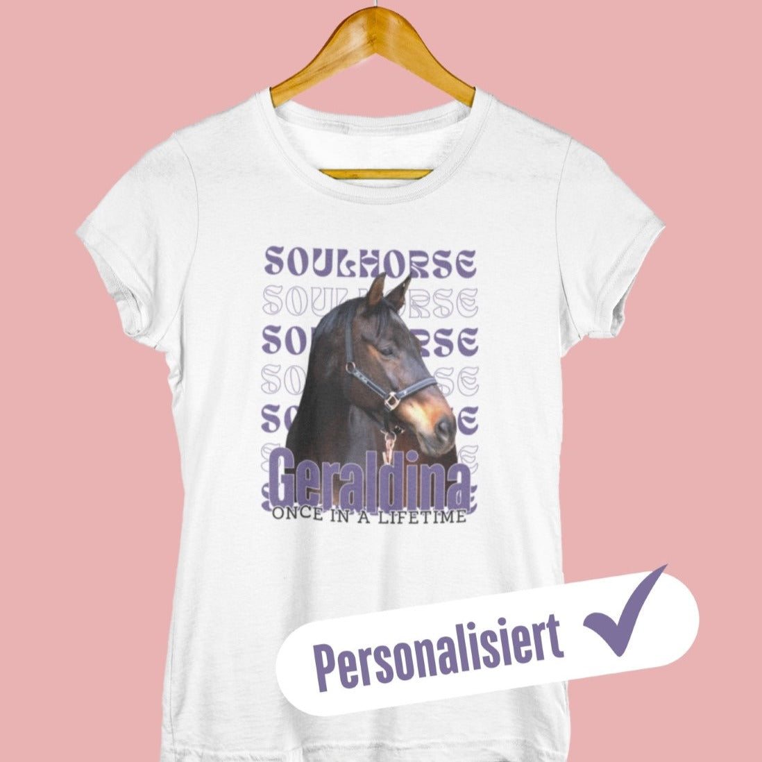 personalisiertes Pferdeshirt mit Bild von deinem Pferd, Soulhorse