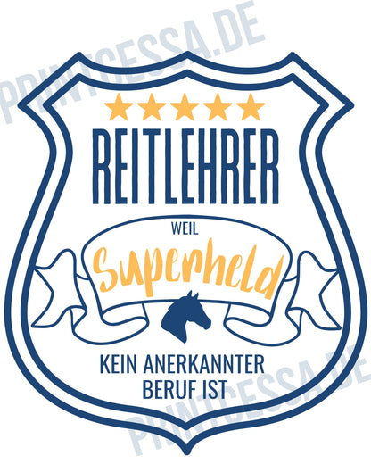 Hoodie für Reitlehrer, weil Superheld kein anerkannter Beruf ist - Printcessa Designdruck I Tierdruck