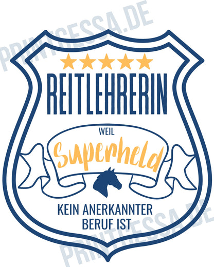 Hoodie "Reitlehrerin, weil Superheld kein anerkannter Beruf ist" - Printcessa Designdruck I Tierdruck