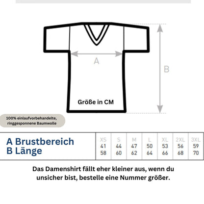 Größenangaben T-Shirt Damen