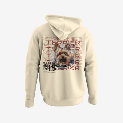 Hoodie 'Yorkshire Terrier' Pullover, Hundemotiv Backprint