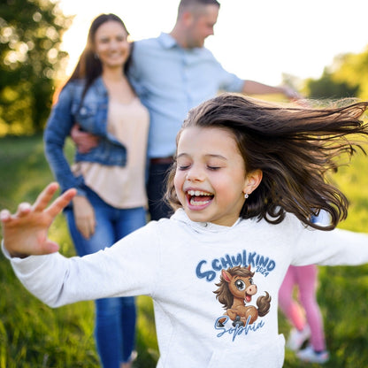 Kinderpulli Schulkind 2024, Ponymotiv, personalisiert