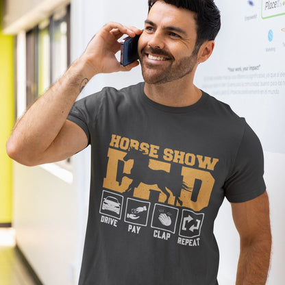 Shirt für Väter von Reiterinnen, Horse Show DadPferde Vater Reiter Reiterin Vatertag Geschenk Unisex T-Shirt