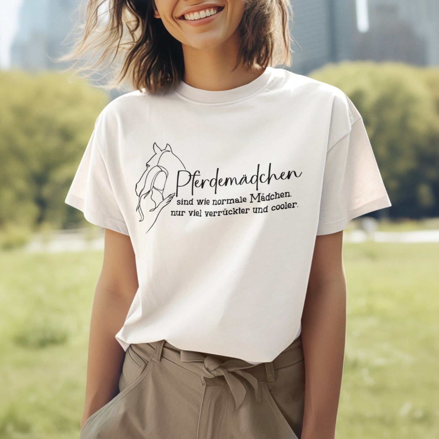 Pferdeshirt für Frauen, Pferdemädchen- sind wie normale Mädchen, nur viel verrückter und cooler. Pferdeshirt, Reitershirt, Reitershirt für Frauen.