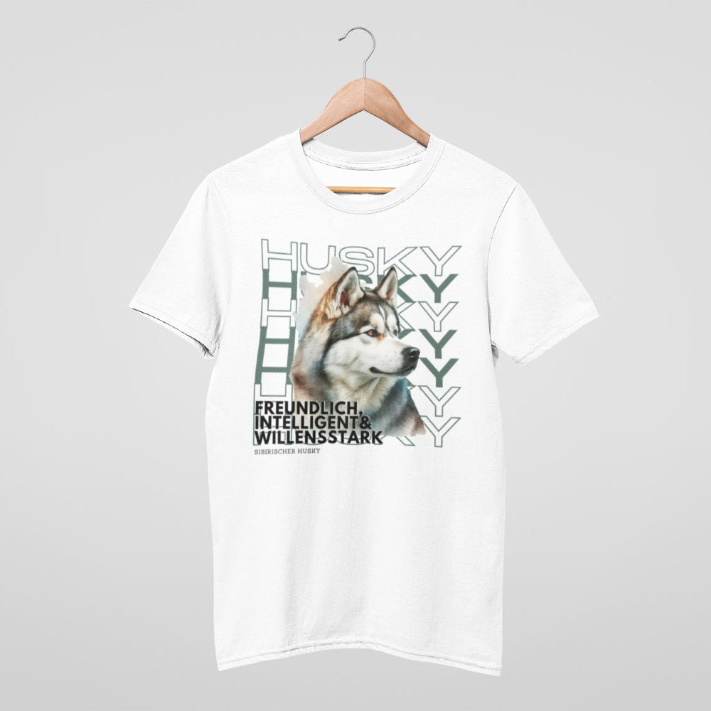 Husky Motiv auf Unisex T-Shirt