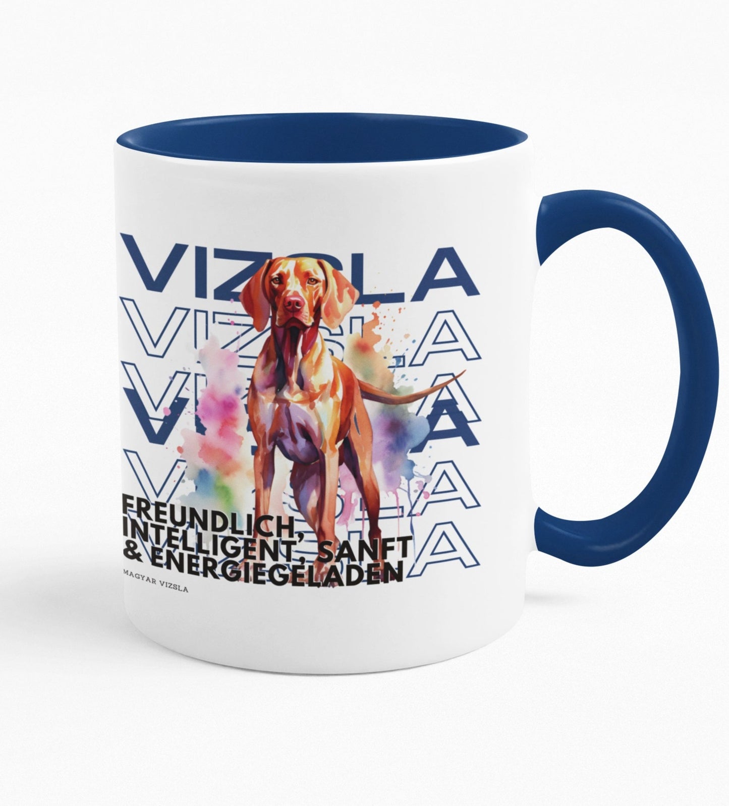 Keramiktasse Motiv Vizsla im Rasseportrait, Hundemotiv