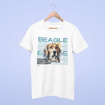 Beagle T-Shirt Rasseportrait, Unisex Hundeshirt