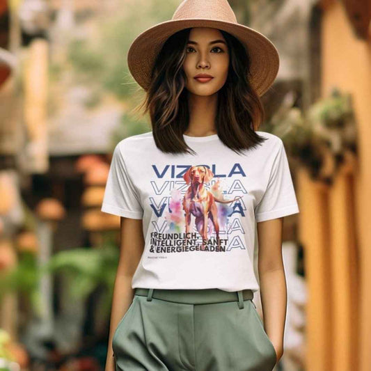 Rasseportrait Unisex-Shirt Magyar Vizsla, Hundeshirt