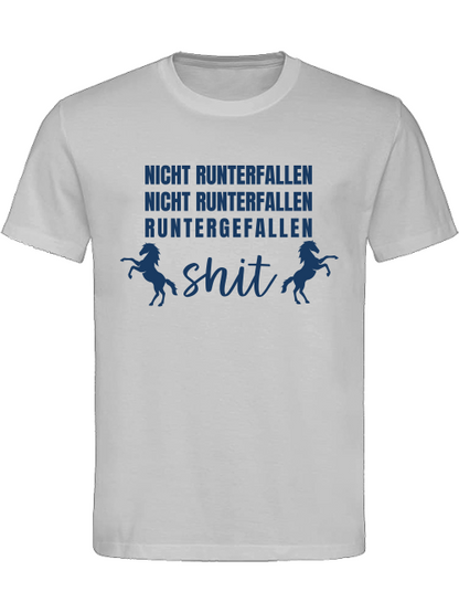 Reitershirt "nicht runterfallen" Unisex, Pferdeshirt