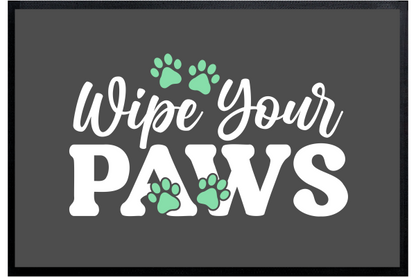 Fußmatte "wipe your paws" für Hundebesitzer