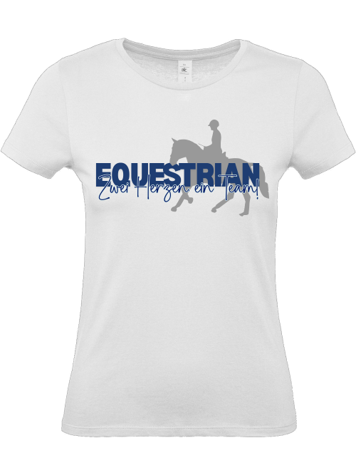 Equestrian Dameshirt, Zwei Herzen, ein Team