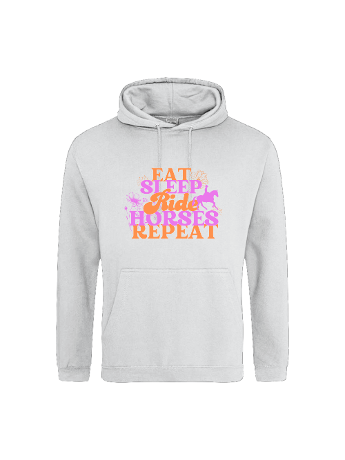 Hoodie "eat sleep ride horses repeat" Pferdemotiv