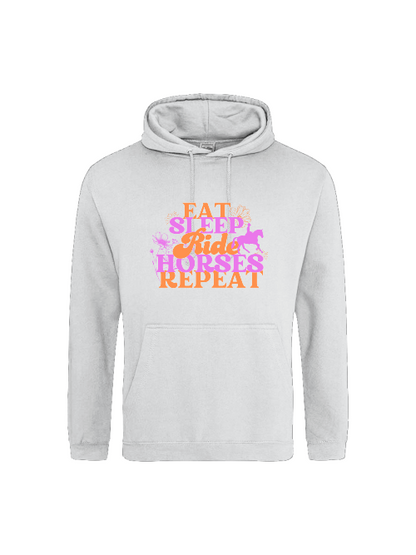 Hoodie "eat sleep ride horses repeat" Pferdemotiv