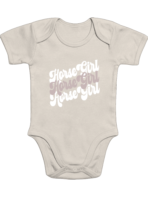 Baby Bodysuit "Horse Girl" Retro, Strampler Mädchen