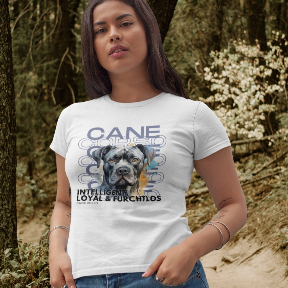Damenshirt Motiv "Cane Corso" für Hundebesitzerinnen. 