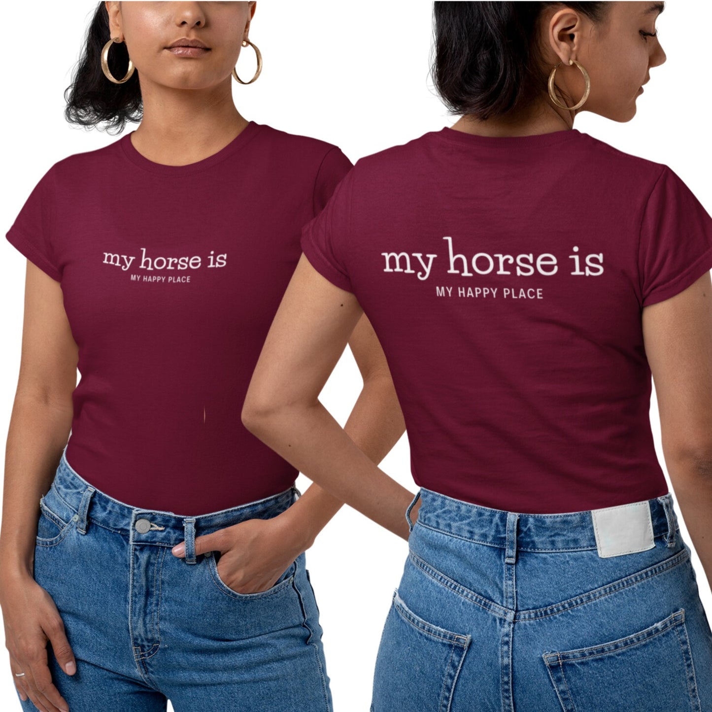 Damenshirt 'my horse is my happy place'