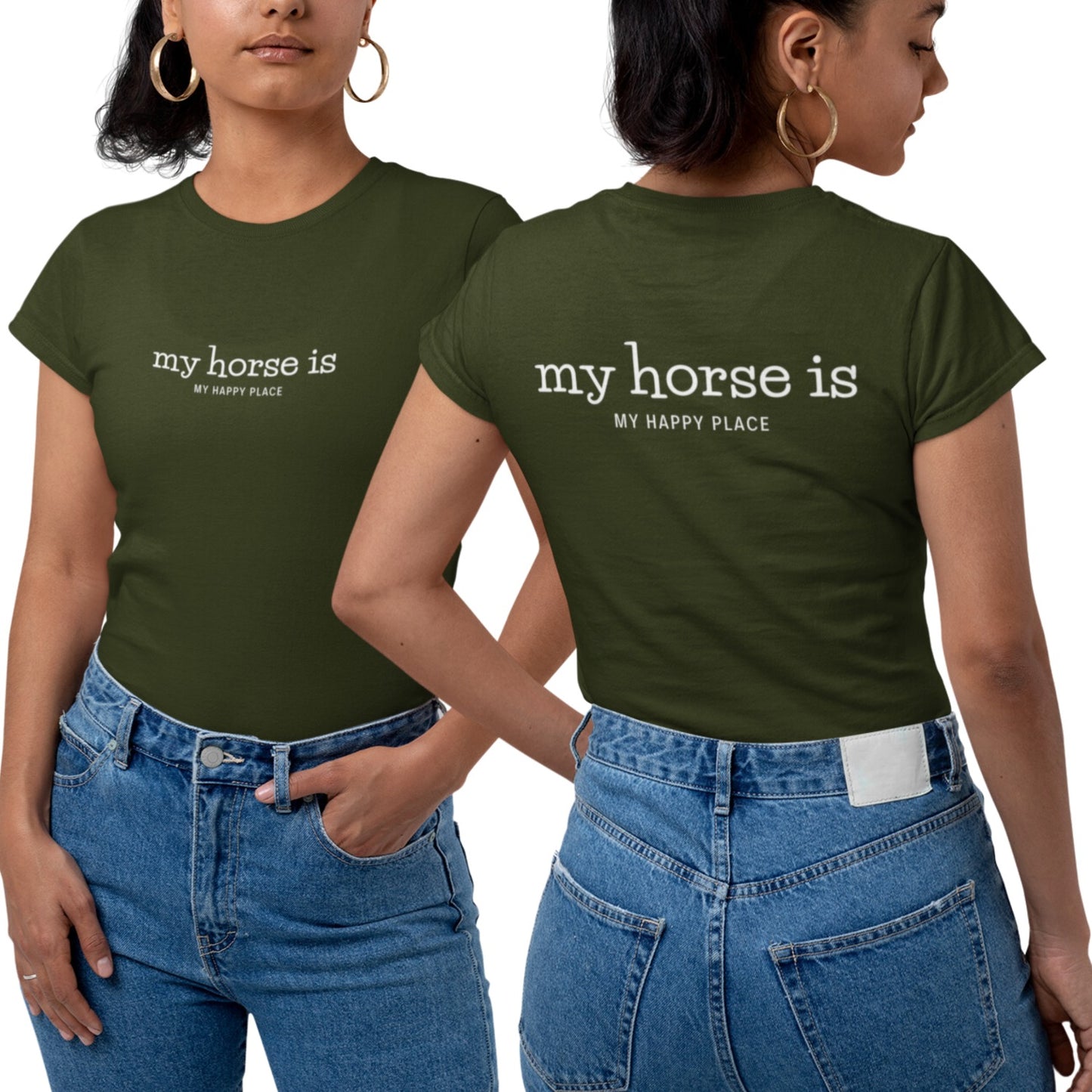 Damenshirt 'my horse is my happy place'