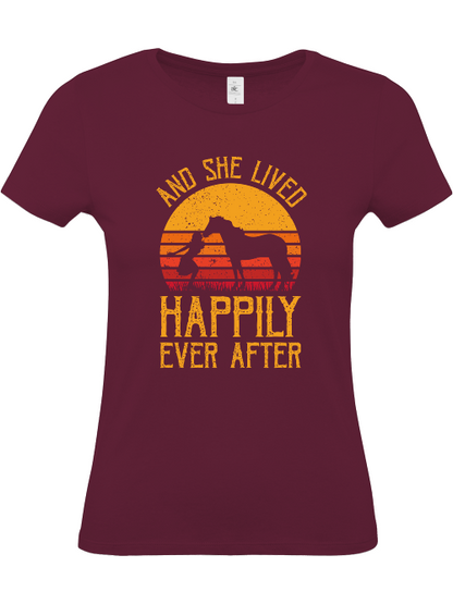 Damen Pferde Shirt "happily ever after", Pferdemotiv, Pferdemädchen