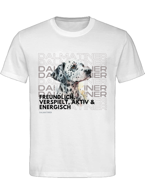 Dalmatiner Motiv Rasseportrait; T-Shirt Unisex