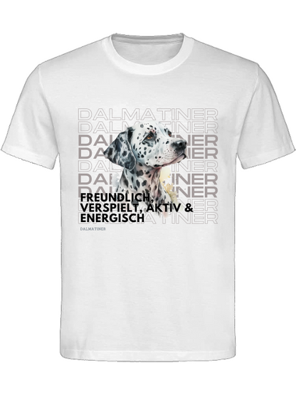 Dalmatiner Motiv Rasseportrait; T-Shirt Unisex