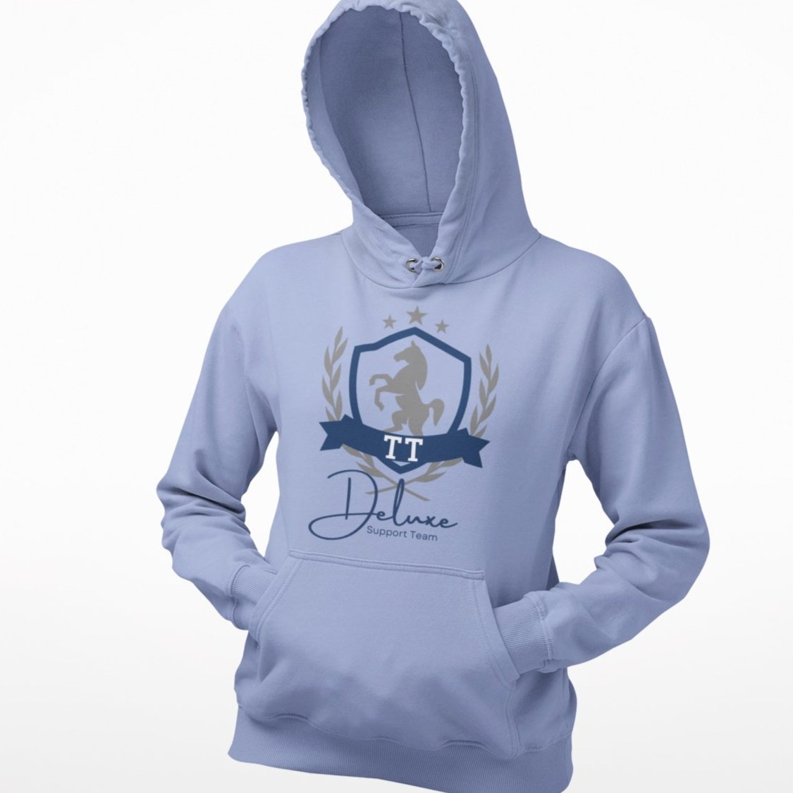 Turnierhoodie TT Deluxe für Turnierreiter und Begleiter, farbe hellblau