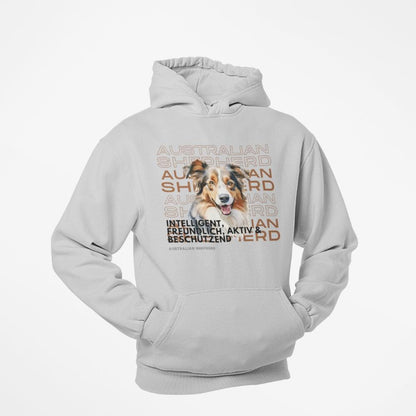 Hoodie mit Australian-Shepherd-Motiv – Heller oder Dunkler Felltyp