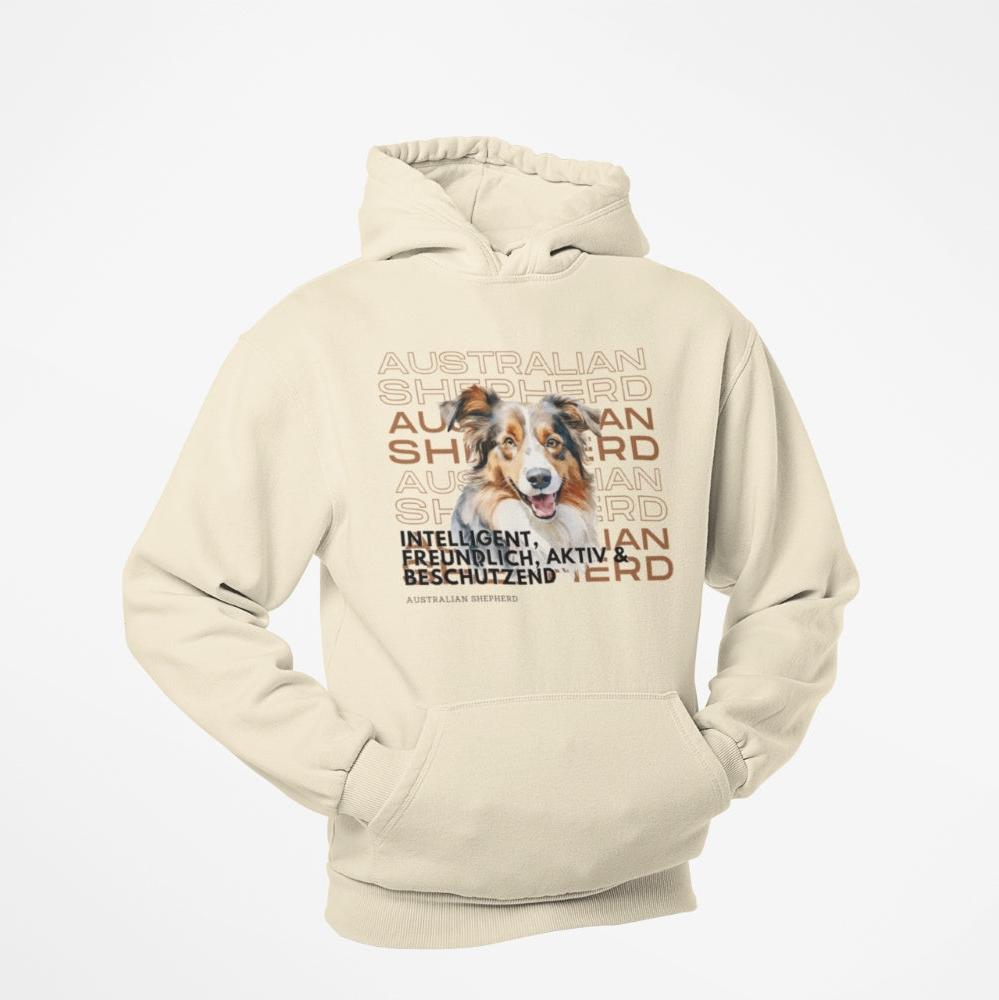 Hoodie mit Australian-Shepherd-Motiv – Heller oder Dunkler Felltyp