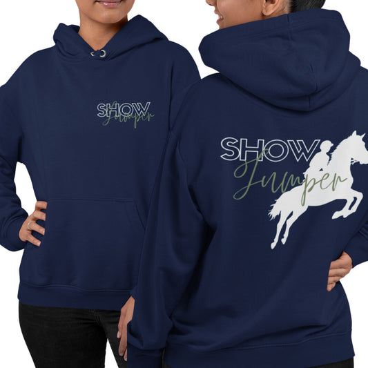 Hoodie für Springreiter/innen Aufdruck 'Showjumper'
Dein neuer Stallpulli für Ausritte, die nächste Reitstunde aber auch deine Freizeit, weil dieser Hoodie echt schick ist 