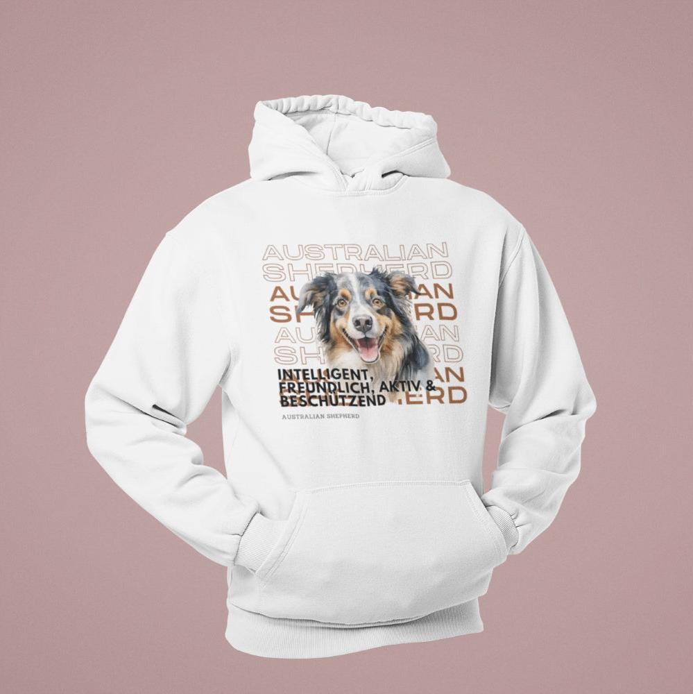 Hoodie mit Australian-Shepherd-Motiv – Heller oder Dunkler Felltyp