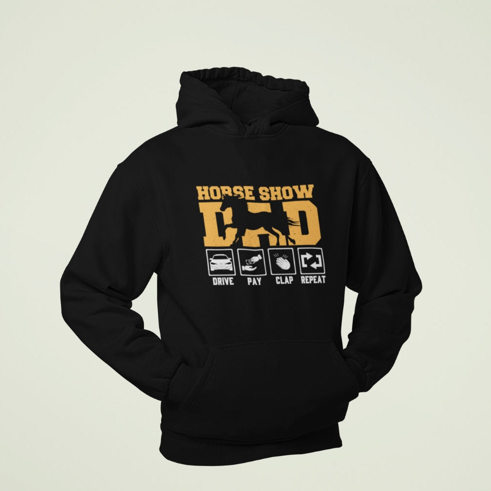 Horse Dad Hoodie für Väter von Pferdemädchen, Pferde Vater Reiter Reiterin Vatertag Geschenk Unisex Hoodie