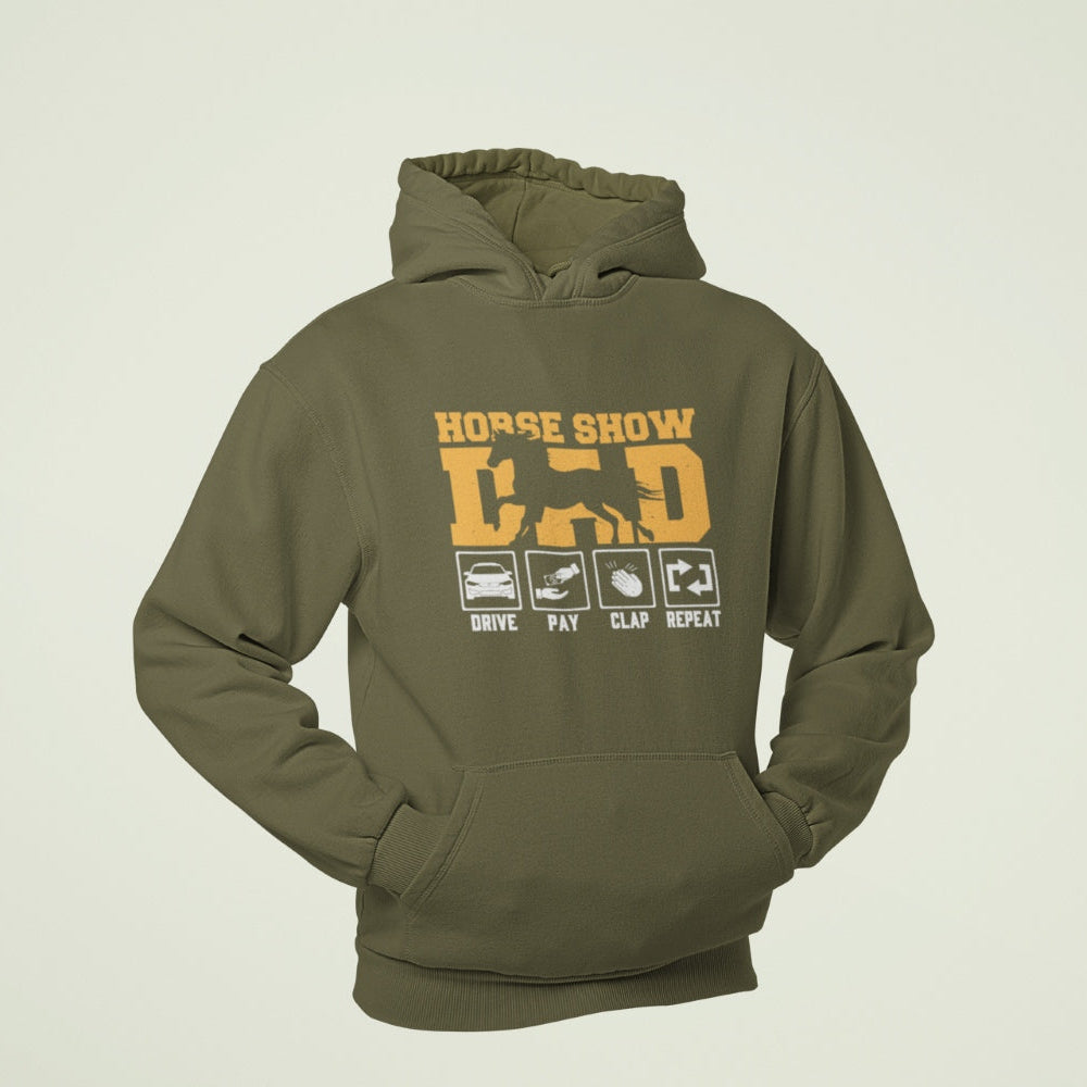 Horse Dad Hoodie für Väter von Pferdemädchen, Pferde Vater Reiter Reiterin Vatertag Geschenk Unisex Hoodie