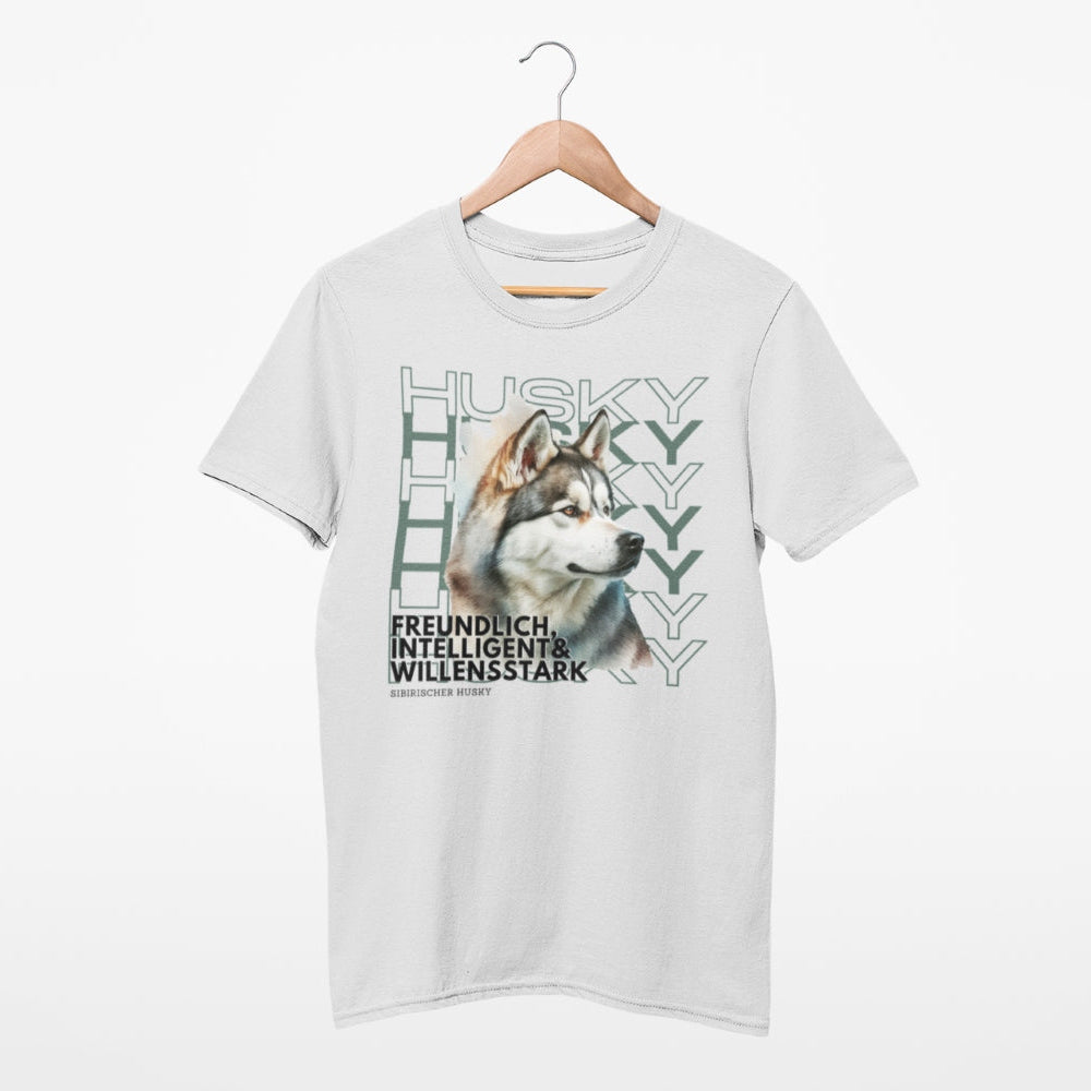 Husky Motiv auf Unisex T-Shirt