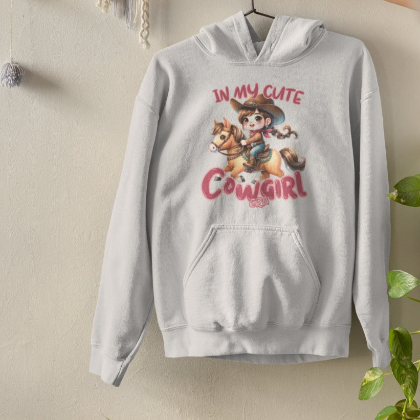 Kinder Hoodie "in my cute Cowgirl Era" Mädchen Pullover Pferde