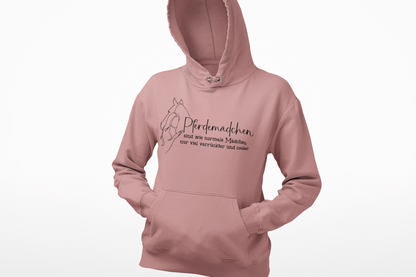 pferdemädchen sind wie normale mädchen nur viel verrückter und cooler, toller print auf figurbetontem damen pullover