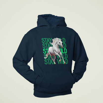 Unisex Hoodie "stay wild" Pferdedesign