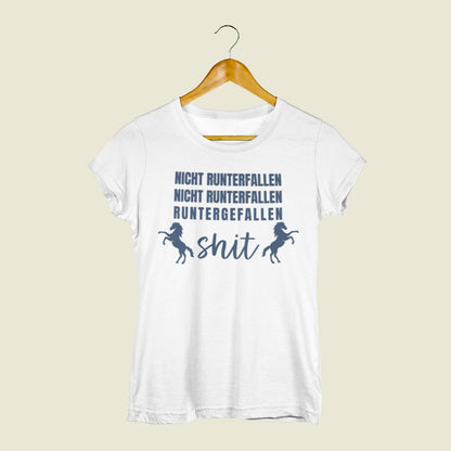 Reitershirt "nicht runterfallen" Damenshirt