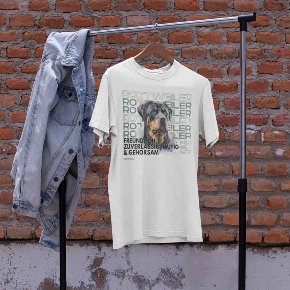 rottweiler tshirt für hundebesitzer und liebhaber der hunderrasse rottweiler