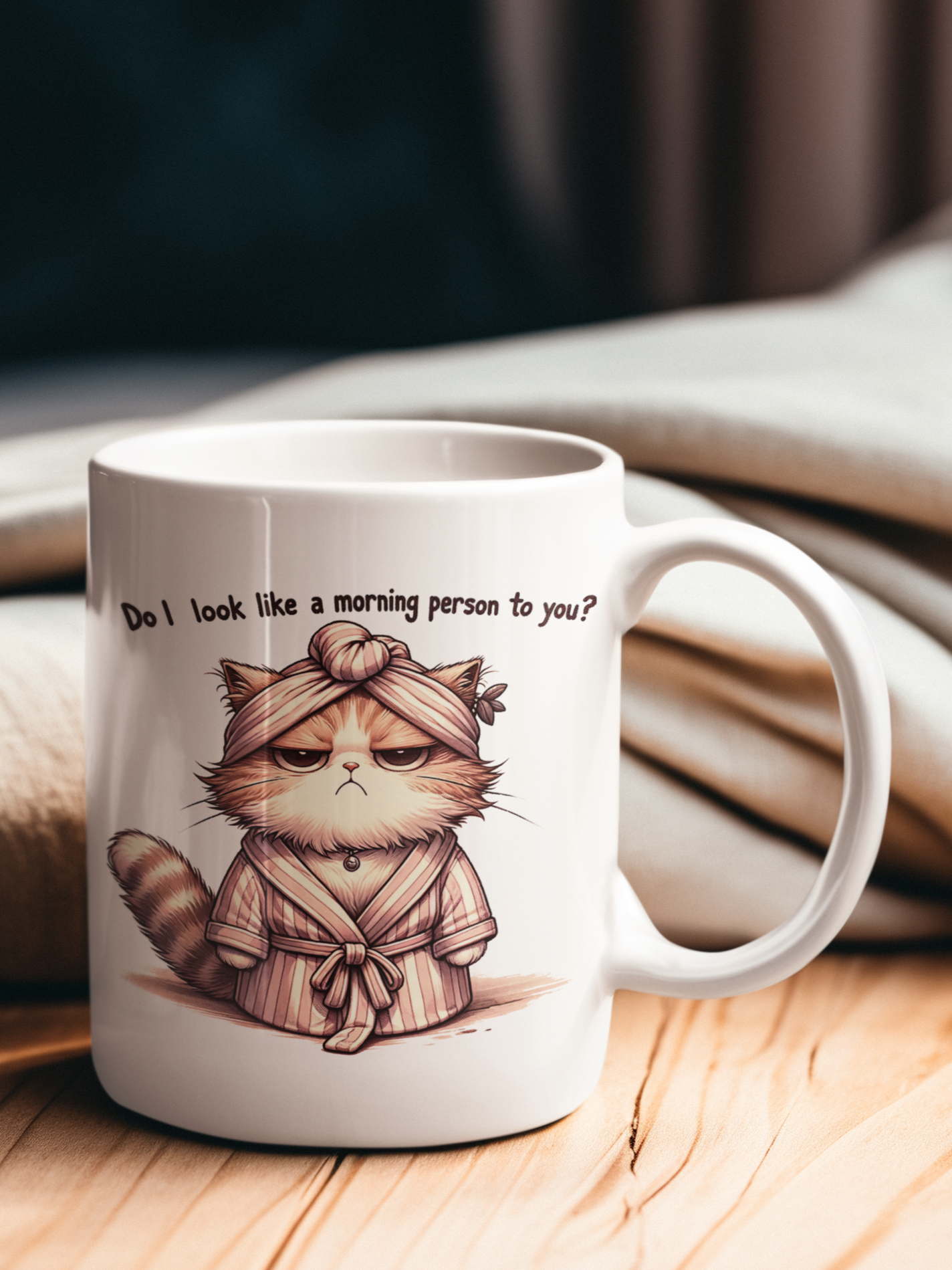 morgenmuffel, tasse für langschläfer, grumpy cat, not a morning person