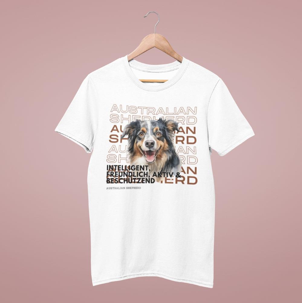 Baumwollshirt mit Australian-Shepherd-Motiv – Perfekt für Hundebesitzer