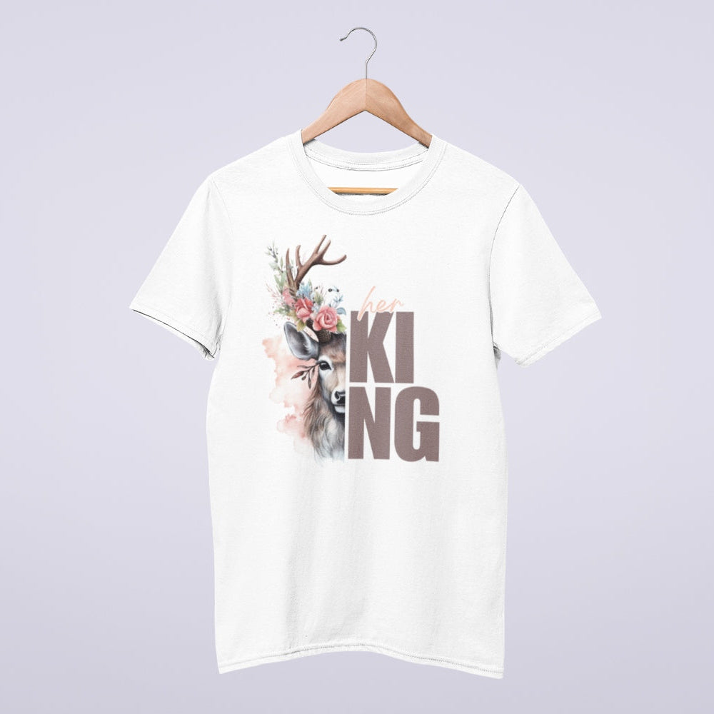 Pärchen T-Shirts „His Queen & Her King“ für IHN